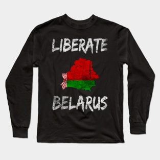 LIBERATE BELARUS PROTEST DISTRESSED Long Sleeve T-Shirt